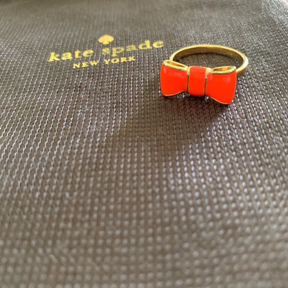 Kate spade orange bow ring